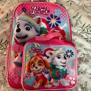 Nickelodeon Pink and Blue Paw Patrol Kids Backpack Set